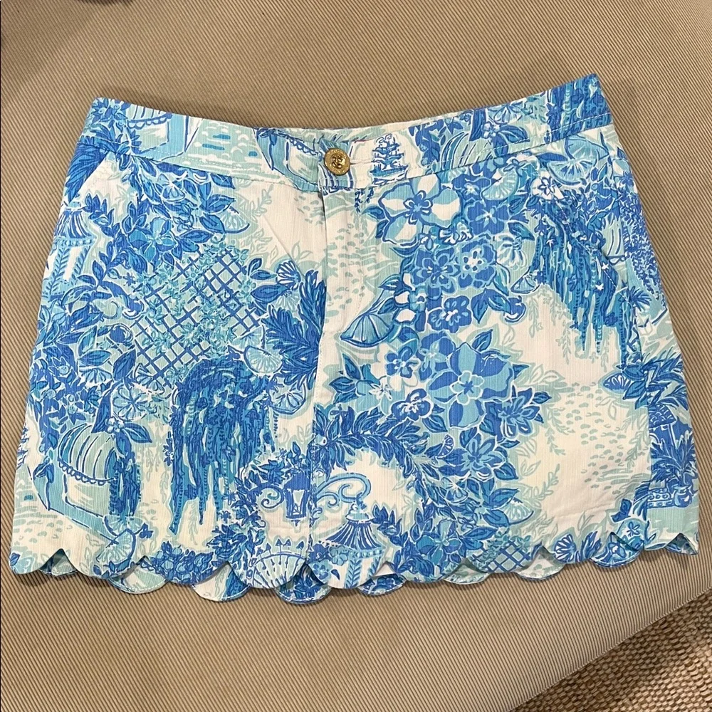 Lilly Pulitzer Blue and White Floral Skort - Picture 6 of 6